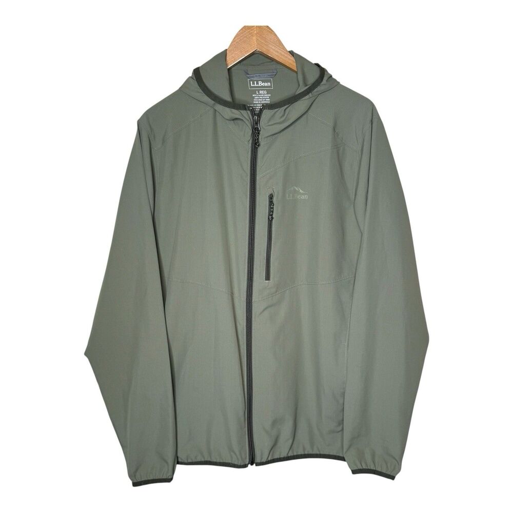 ​LL Bean No Fly Zone Jacket Mens Large Sage Olive Green Outdoors Gorpcore